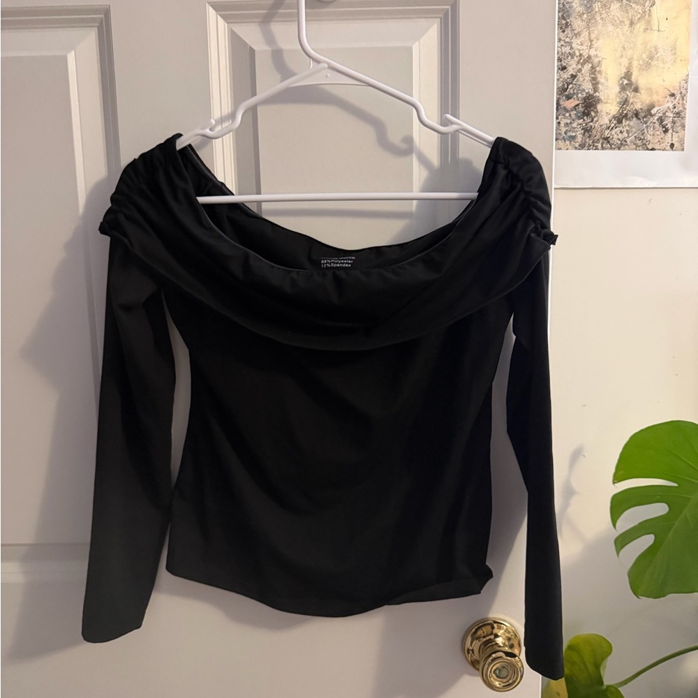 Chic Black Off-Shoulder Blouse